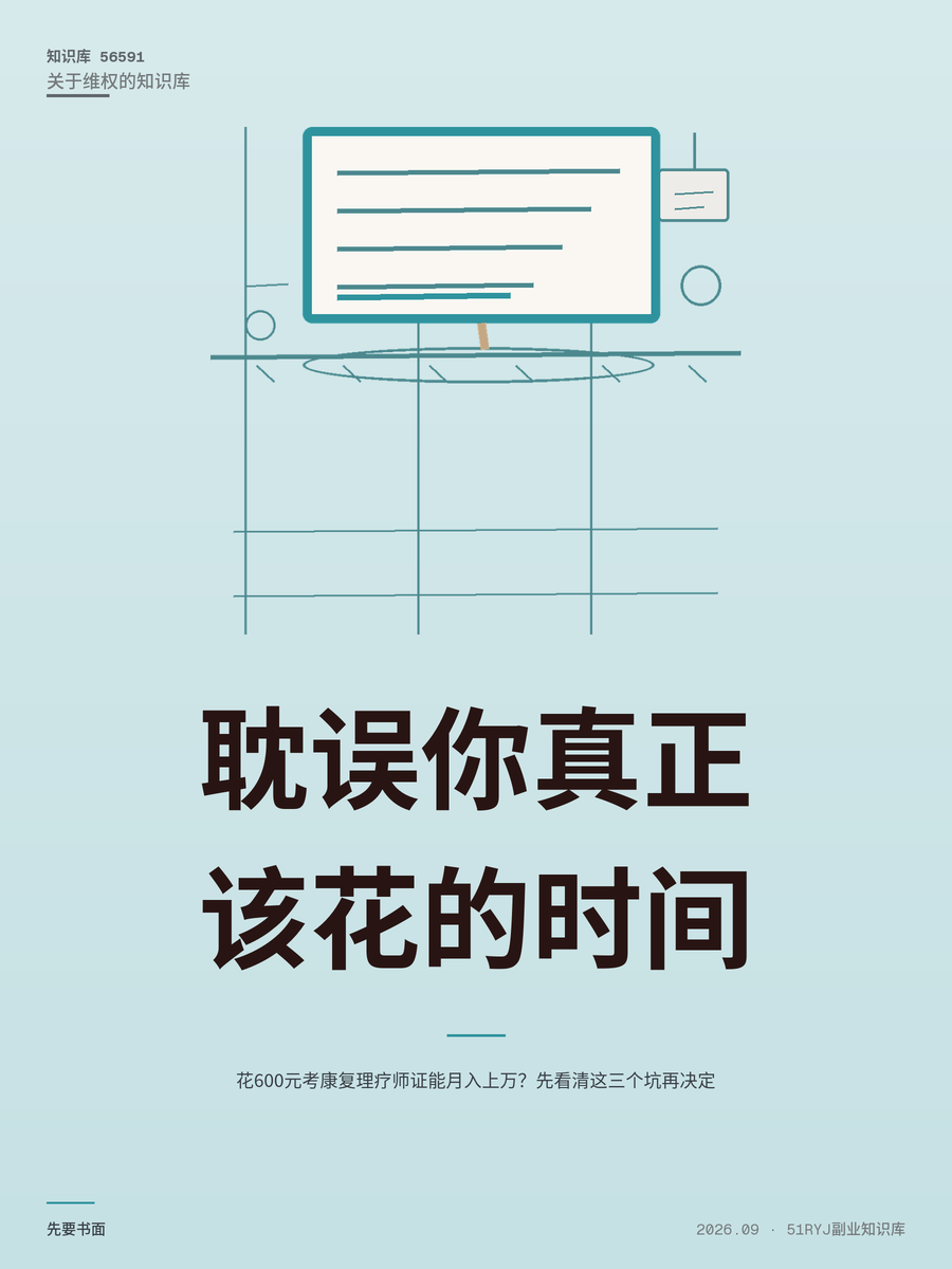 花600元考康复理疗师证能月入上万？先看清这三个坑再决定