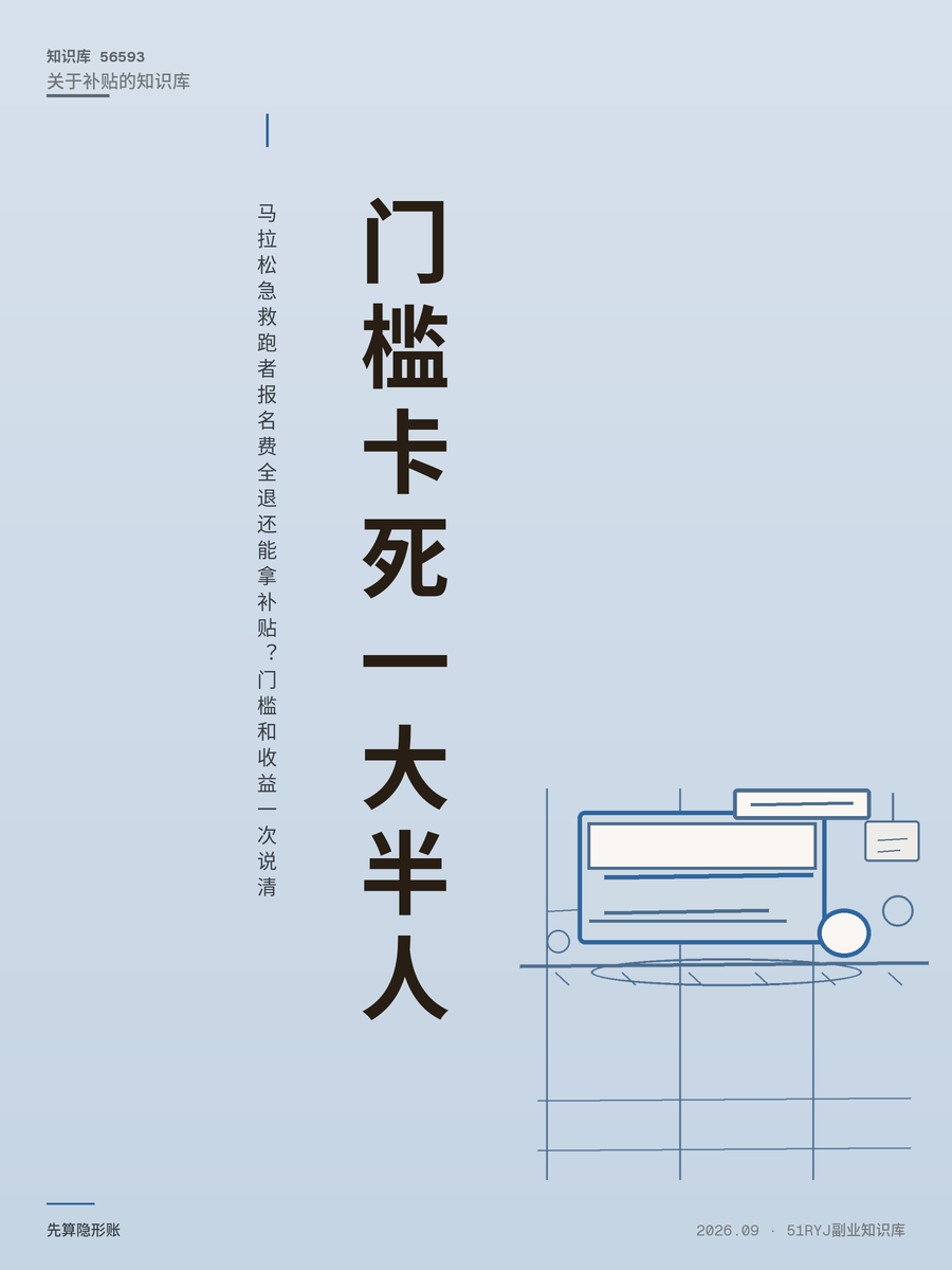 马拉松急救跑者报名费全退还能拿补贴？门槛和收益一次说清