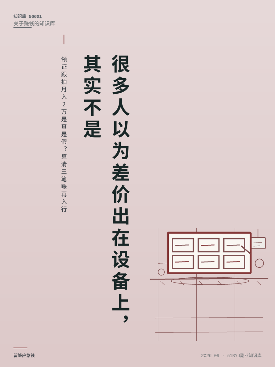 领证跟拍月入2万是真是假？算清三笔账再入行
