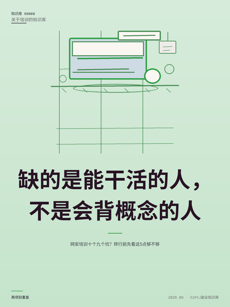 网安培训十个九个坑？转行前先看这5点够不够