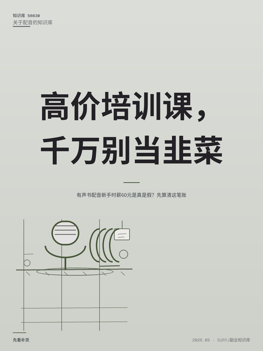 有声书配音新手时薪60元是真是假？先算清这笔账