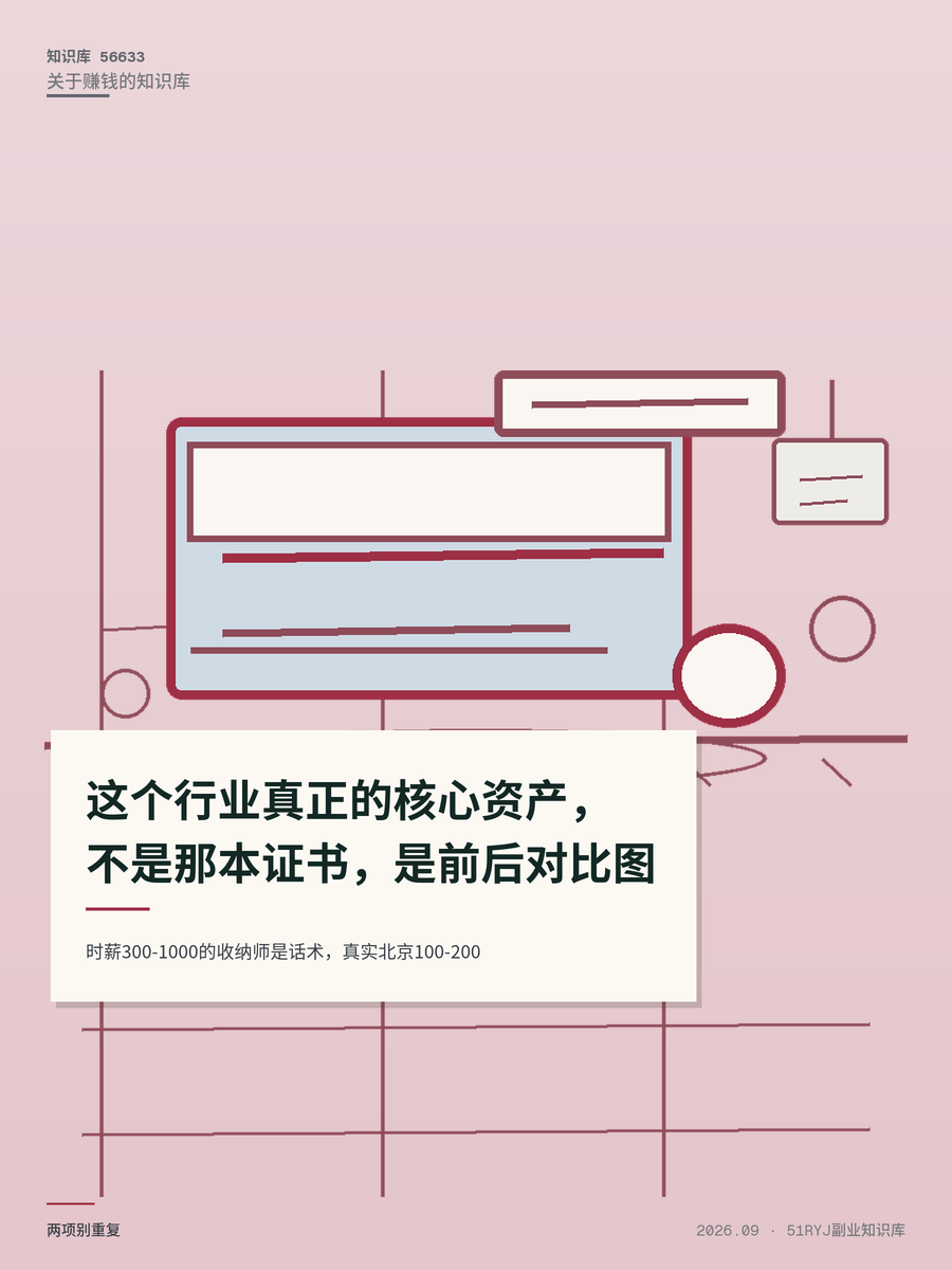 时薪300-1000的收纳师是话术，真实北京100-200