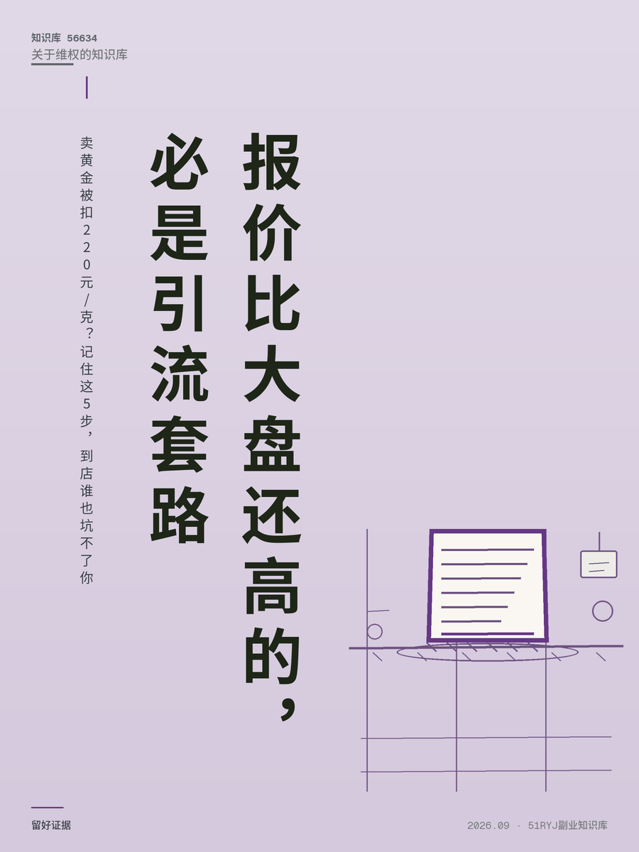 卖黄金被扣220元/克？记住这5步，到店谁也坑不了你