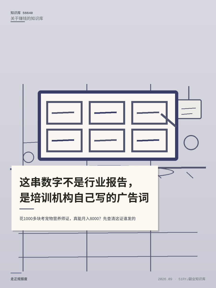 花1000多块考宠物营养师证，真能月入8000？先查清这证谁发的