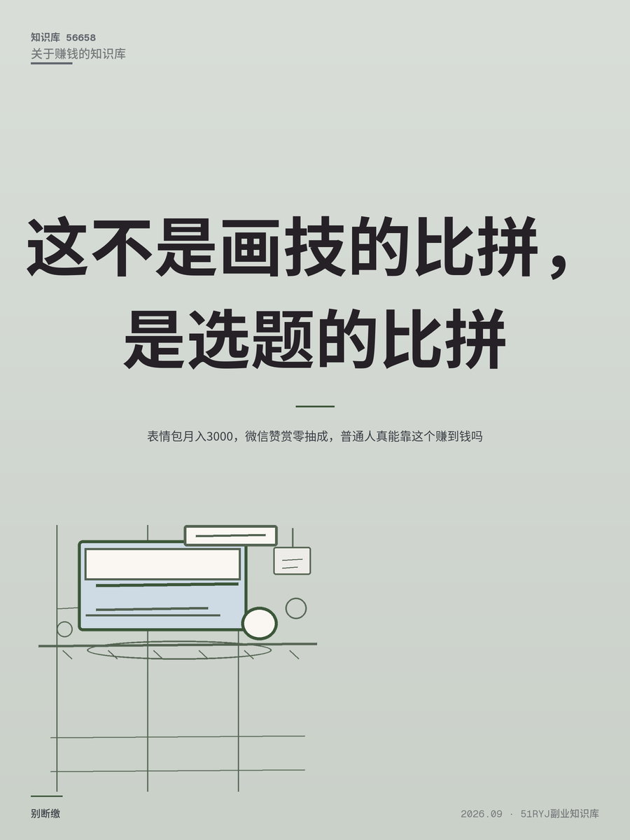 表情包月入3000，微信赞赏零抽成，普通人真能靠这个赚到钱吗