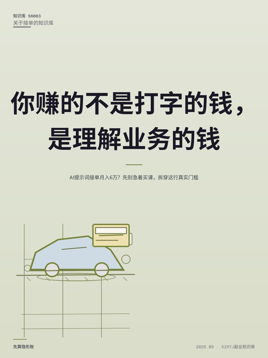 AI提示词接单月入6万？先别急着买课，拆穿这行真实门槛