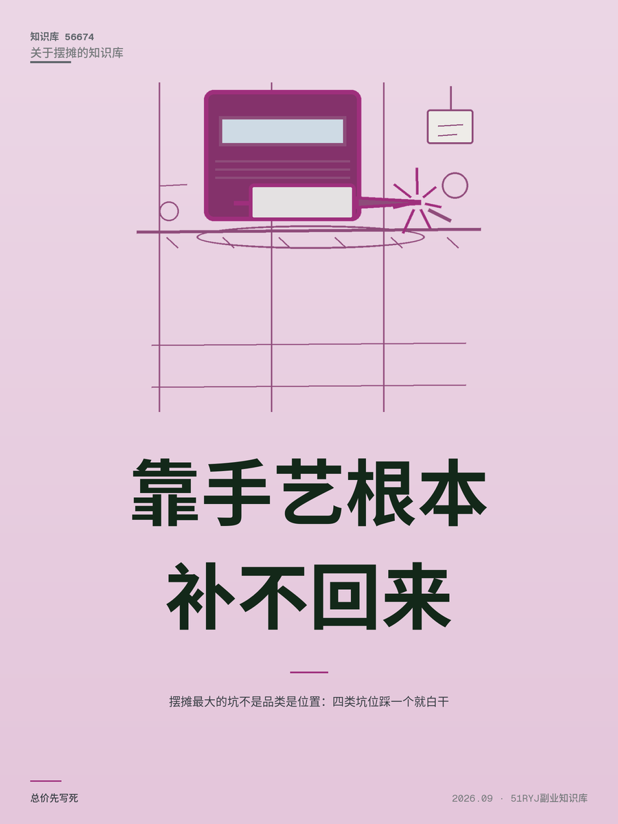摆摊最大的坑不是品类是位置：四类坑位踩一个就白干