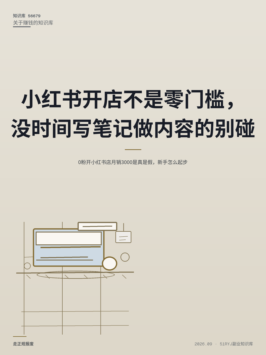 0粉开小红书店月销3000是真是假，新手怎么起步