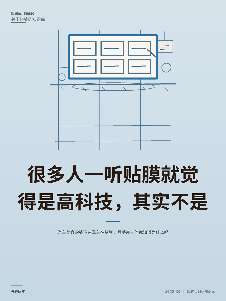 汽车美容的钱不在洗车在贴膜，月薪差三倍你知道为什么吗
