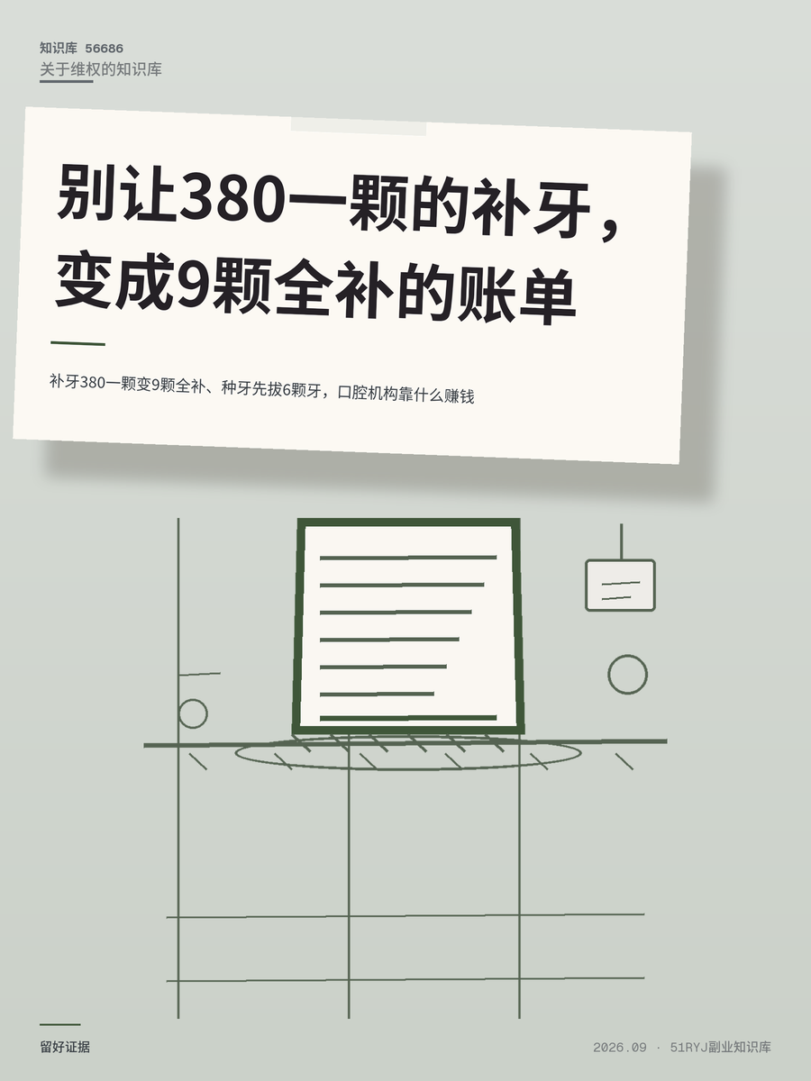补牙380一颗变9颗全补、种牙先拔6颗牙，口腔机构靠什么赚钱
