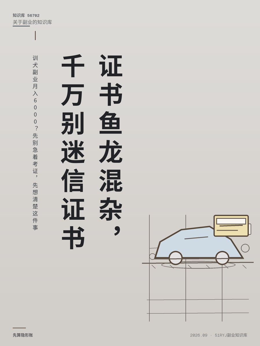 训犬副业月入6000？先别急着考证，先想清楚这件事