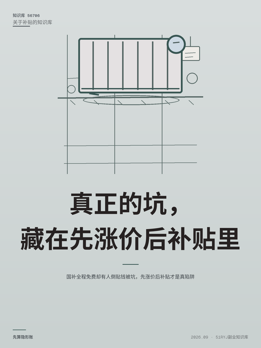 国补全程免费却有人倒贴钱被坑，先涨价后补贴才是真陷阱