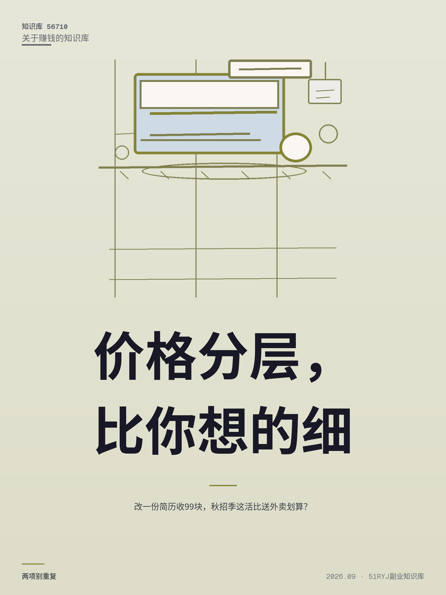 改一份简历收99块，秋招季这活比送外卖划算？
