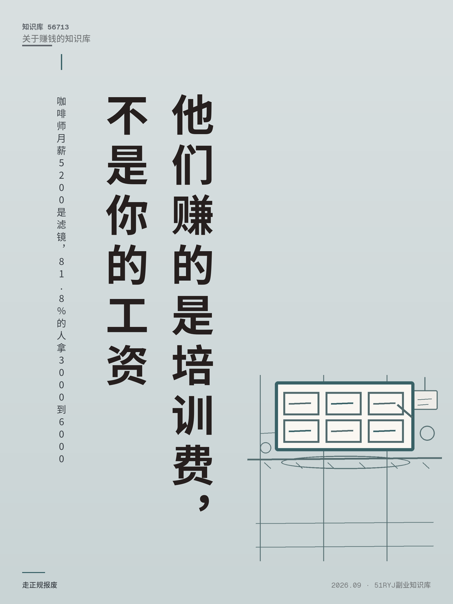咖啡师月薪5200是滤镜，81.8%的人拿3000到6000
