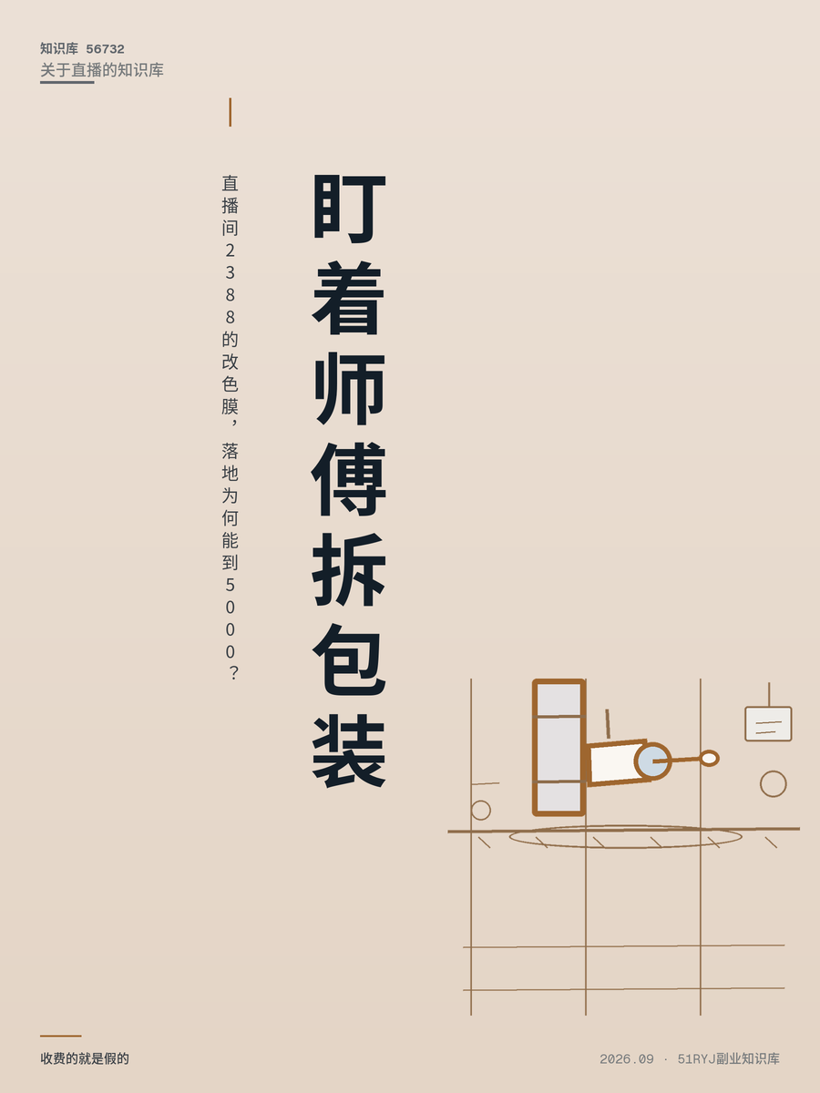 直播间2388的改色膜，落地为何能到5000？
