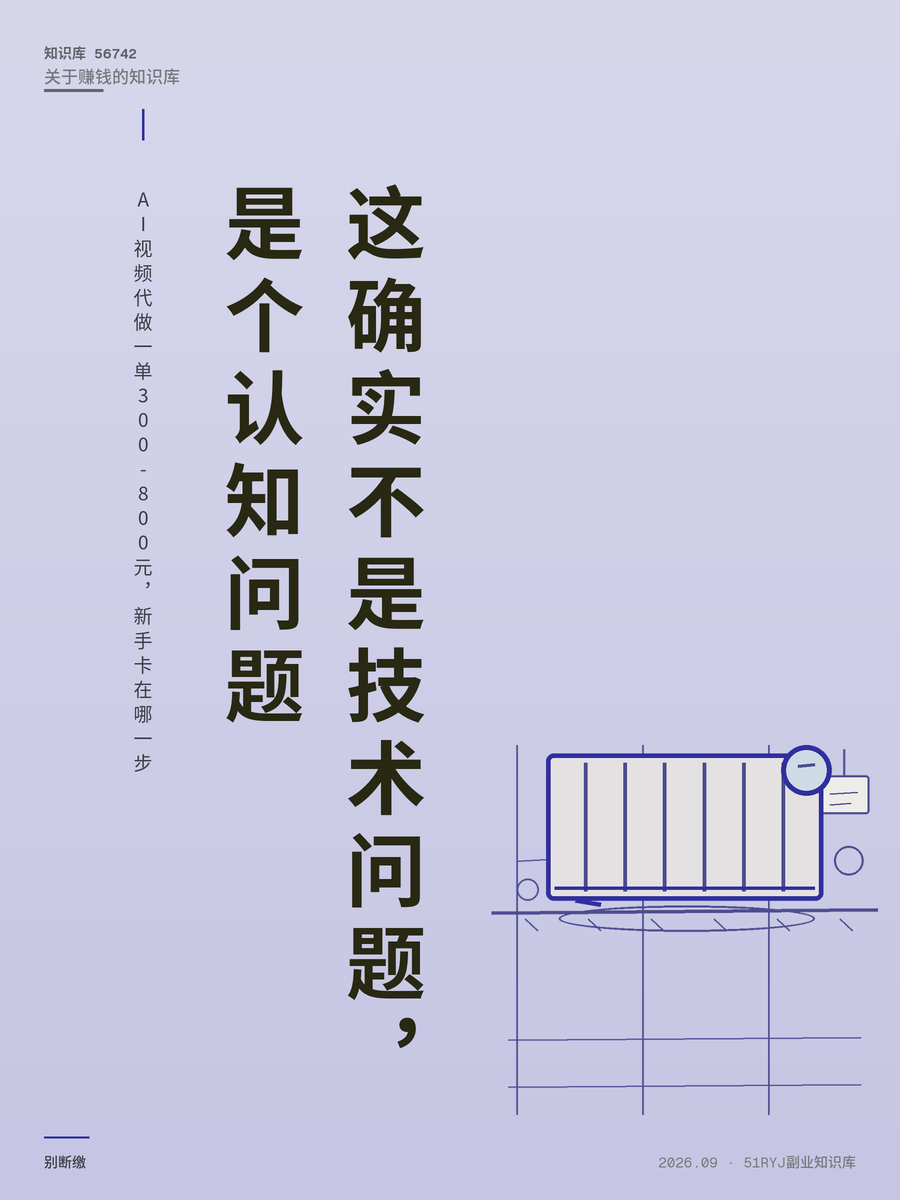 AI视频代做一单300-800元，新手卡在哪一步