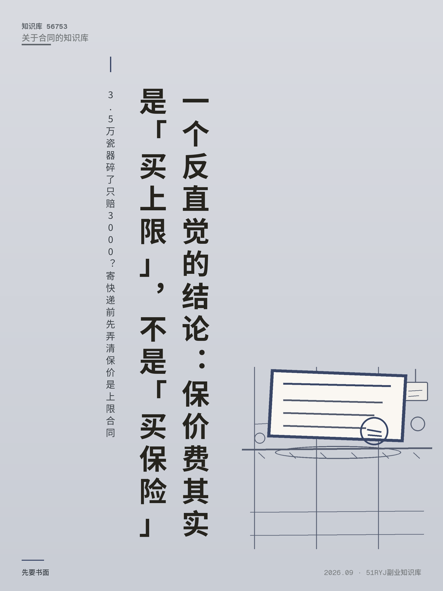 3.5万瓷器碎了只赔3000？寄快递前先弄清保价是上限合同