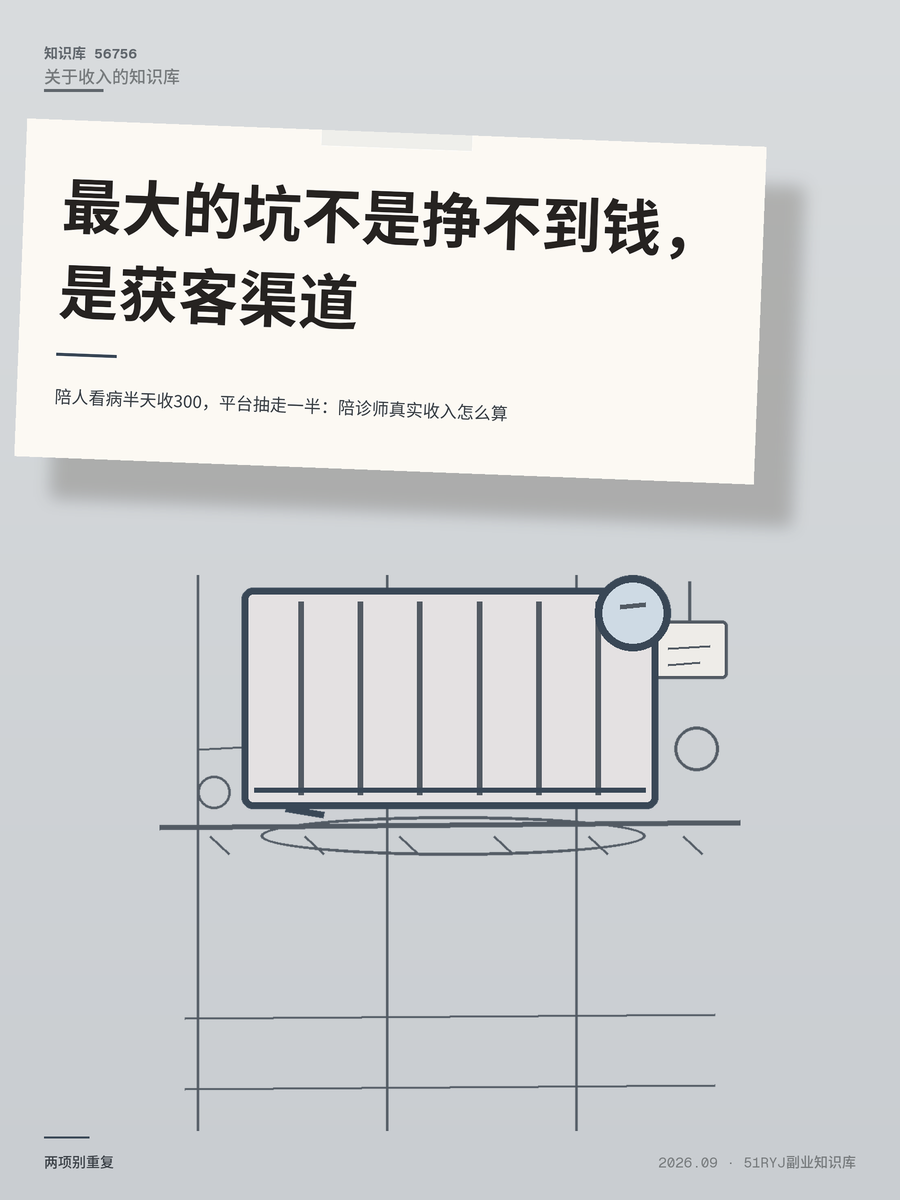 陪人看病半天收300，平台抽走一半：陪诊师真实收入怎么算