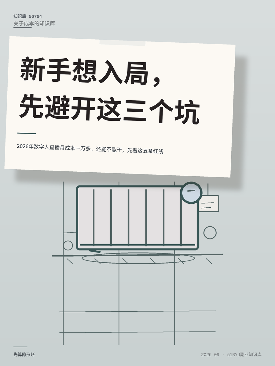 2026年数字人直播月成本一万多，还能不能干，先看这五条红线
