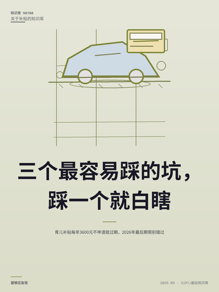 育儿补贴每年3600元不申请就过期，2026年最后期限别错过