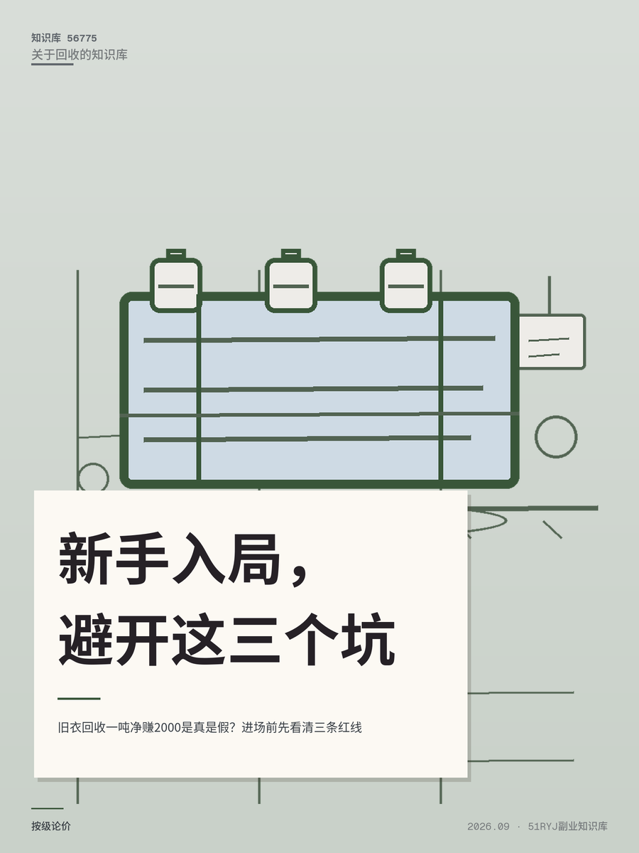 旧衣回收一吨净赚2000是真是假？进场前先看清三条红线
