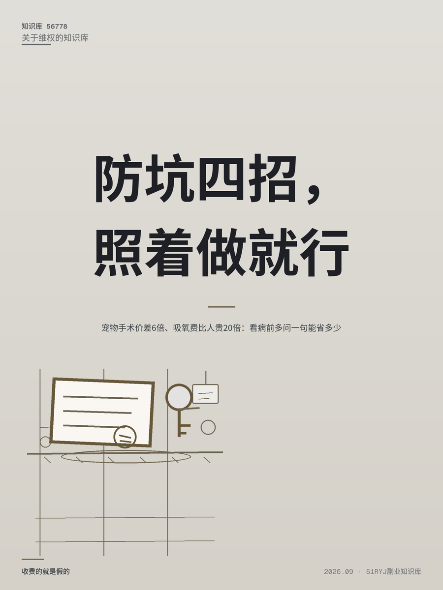 宠物手术价差6倍、吸氧费比人贵20倍：看病前多问一句能省多少