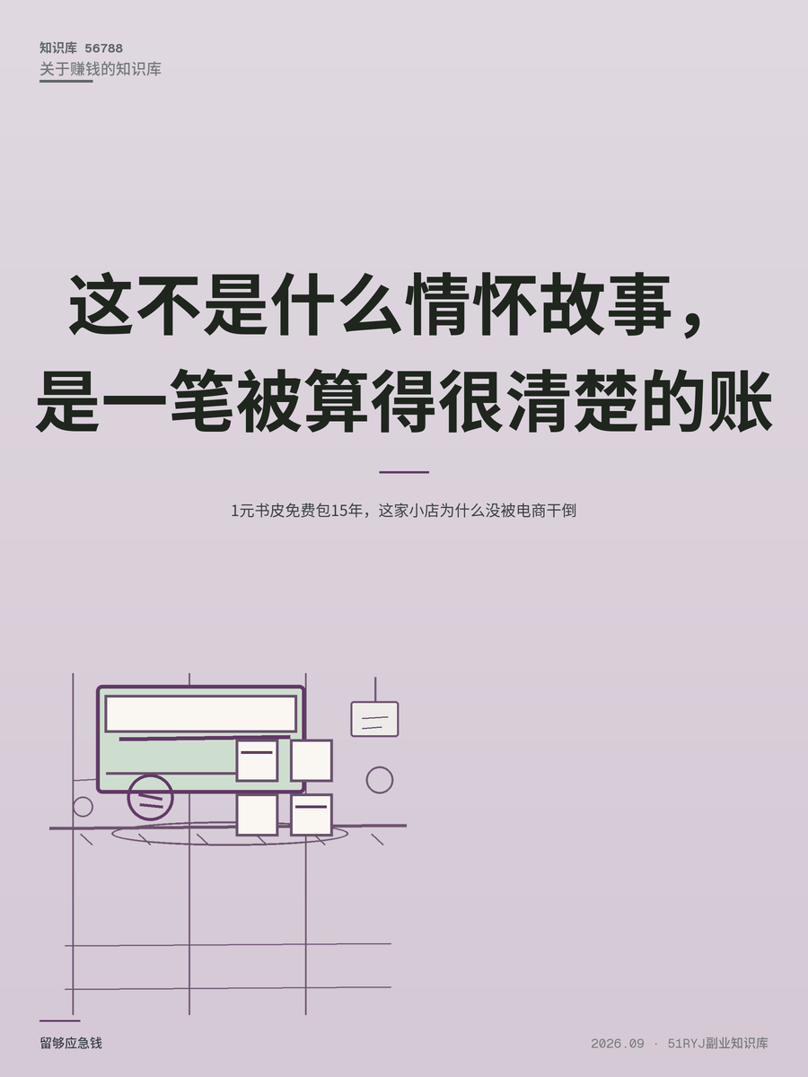 1元书皮免费包15年，这家小店为什么没被电商干倒