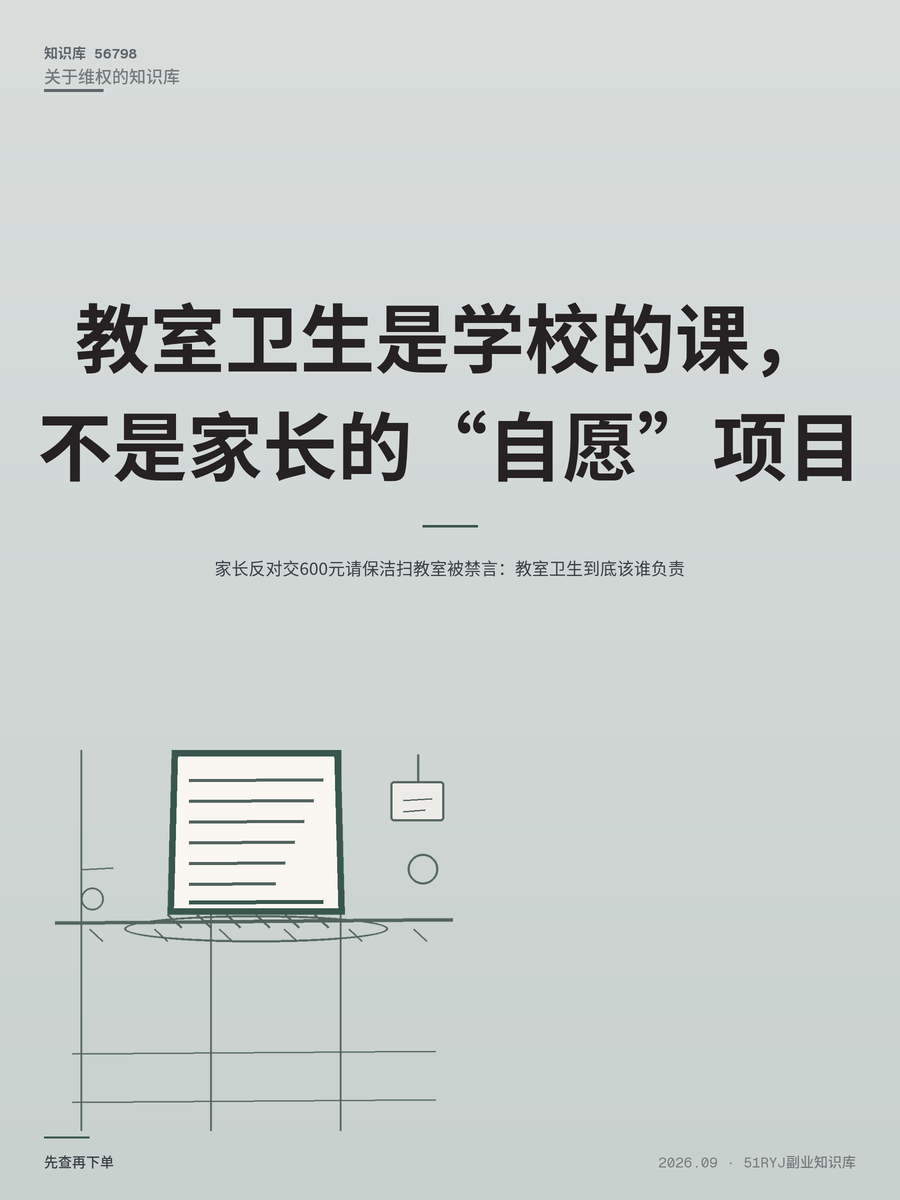 家长反对交600元请保洁扫教室被禁言：教室卫生到底该谁负责