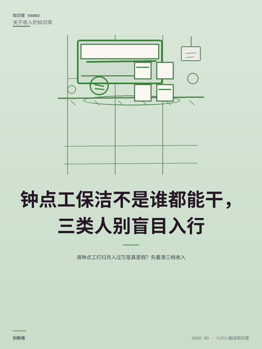请钟点工打扫月入过万是真是假？先看清三档收入