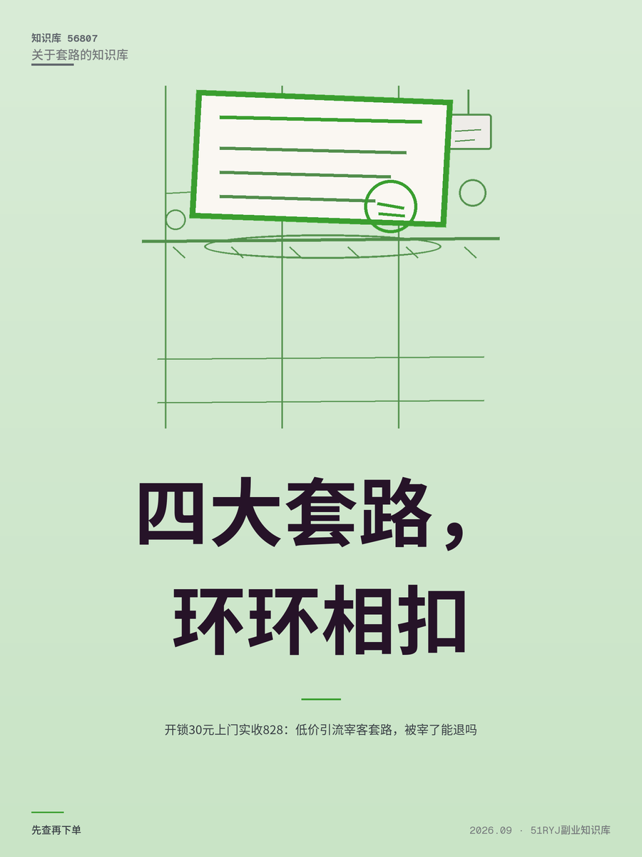 开锁30元上门实收828：低价引流宰客套路，被宰了能退吗