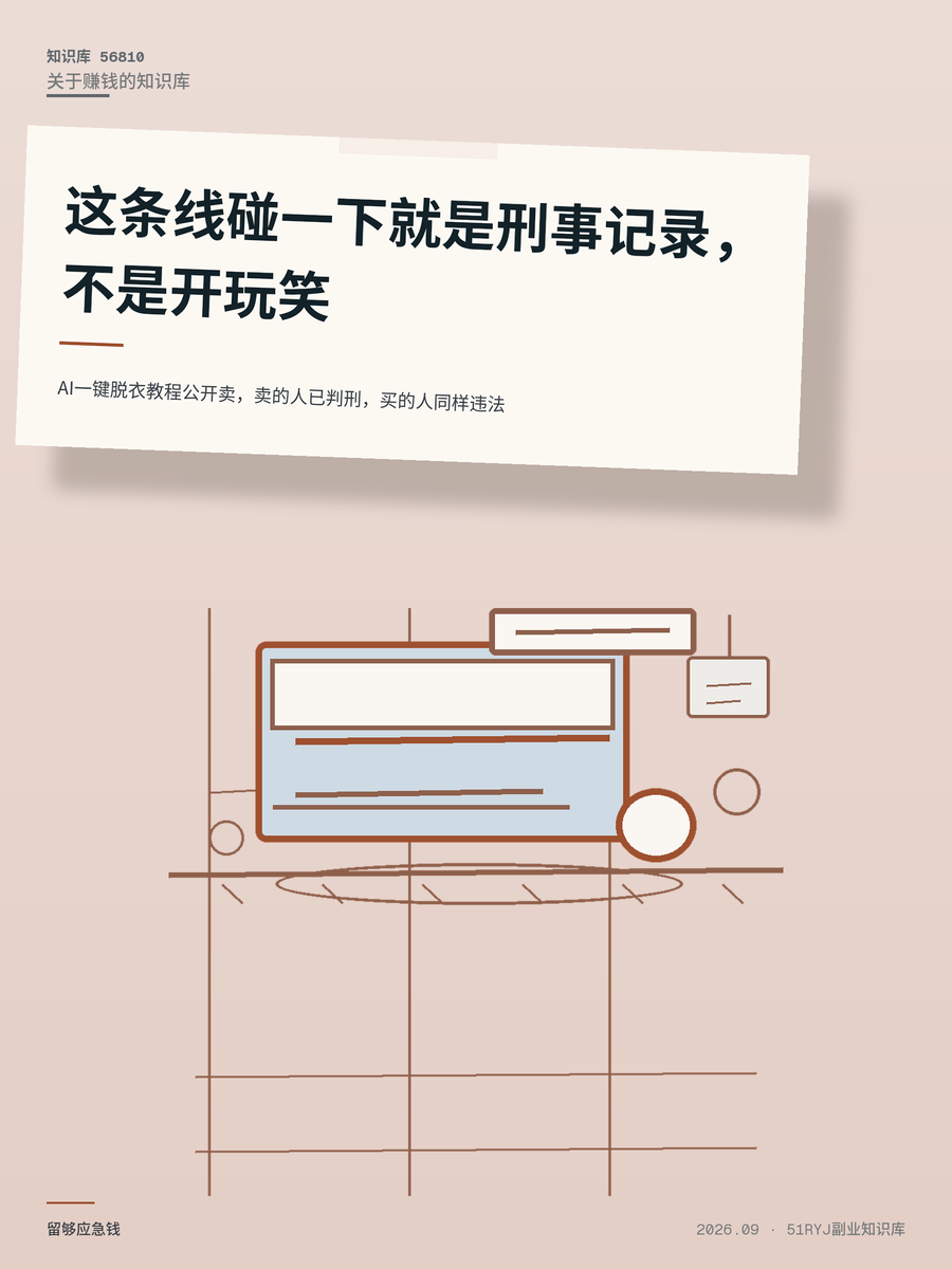 AI一键脱衣教程公开卖，卖的人已判刑，买的人同样违法