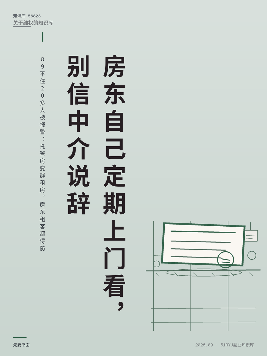 89平住20多人被报警：托管房变群租房，房东租客都得防