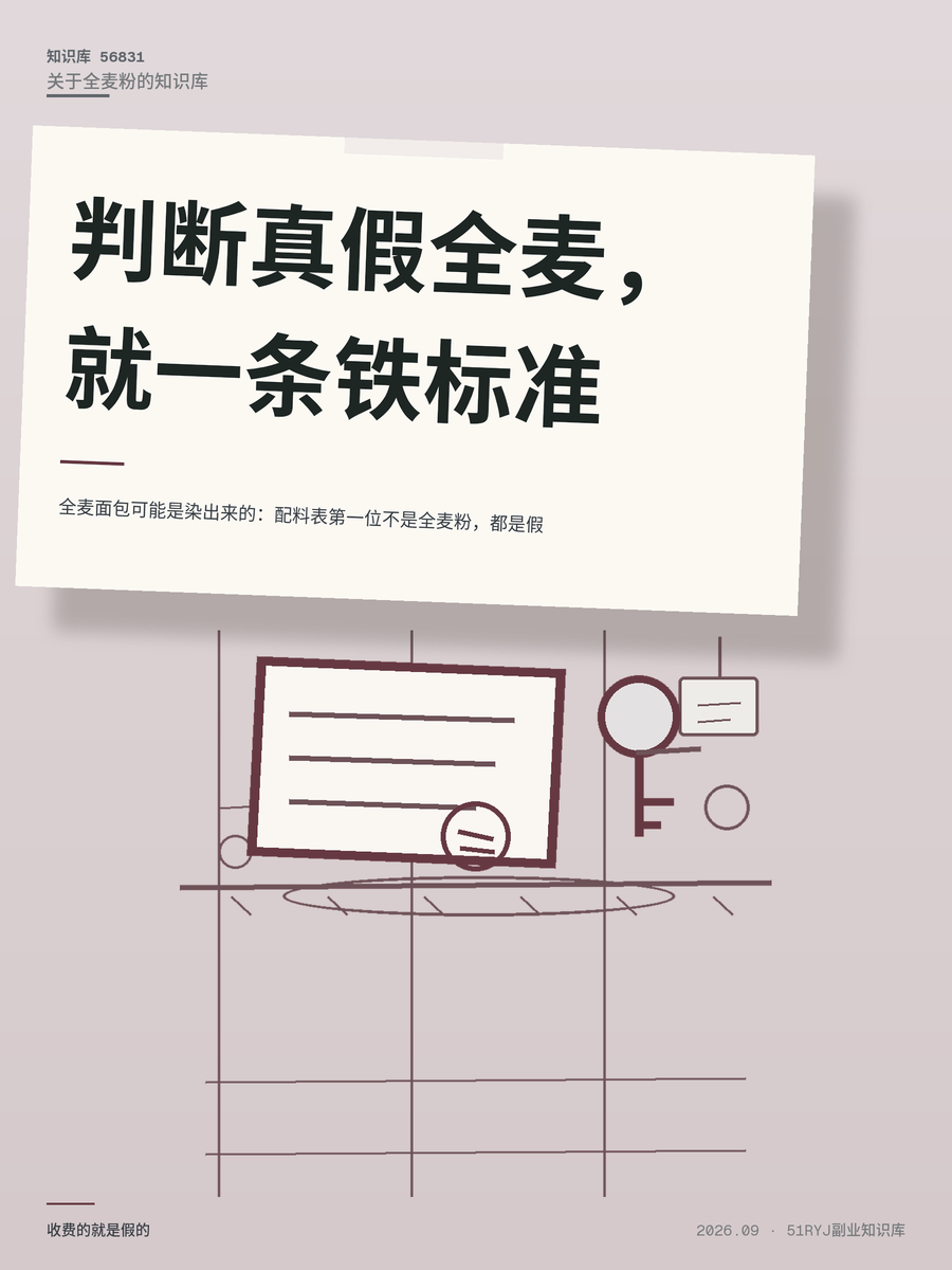 全麦面包可能是染出来的：配料表第一位不是全麦粉，都是假