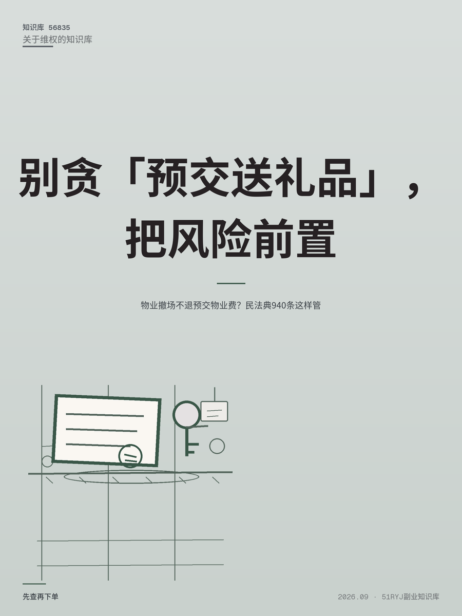 物业撤场不退预交物业费？民法典940条这样管
