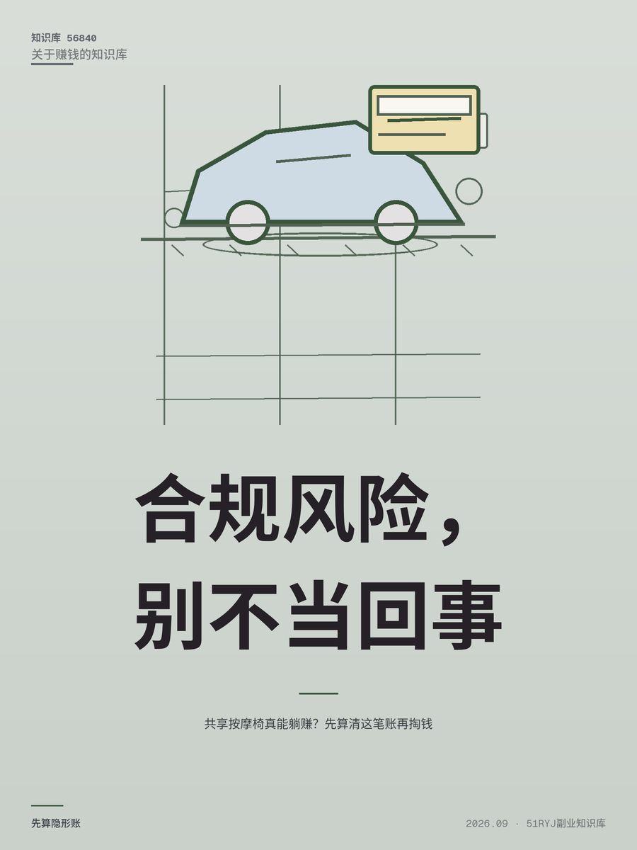 共享按摩椅真能躺赚？先算清这笔账再掏钱
