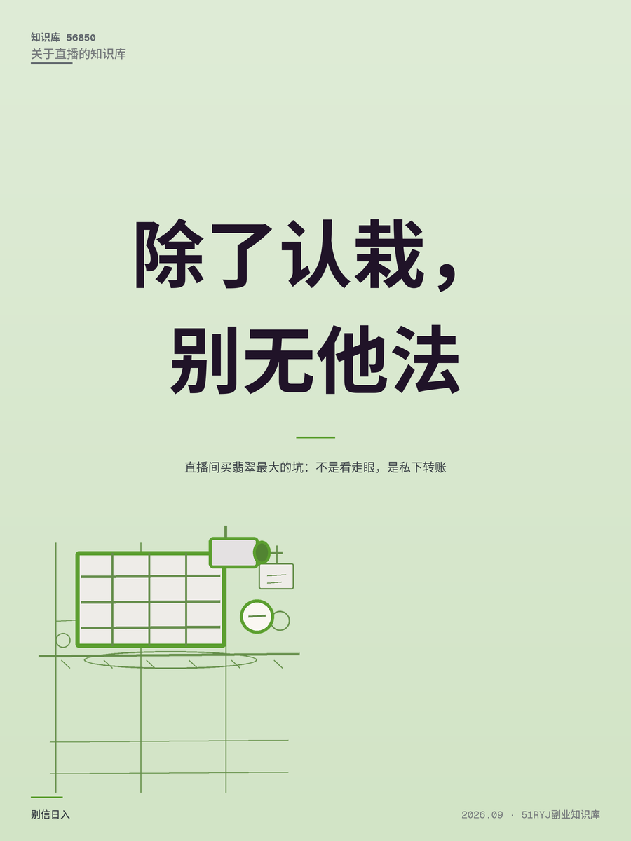 直播间买翡翠最大的坑：不是看走眼，是私下转账