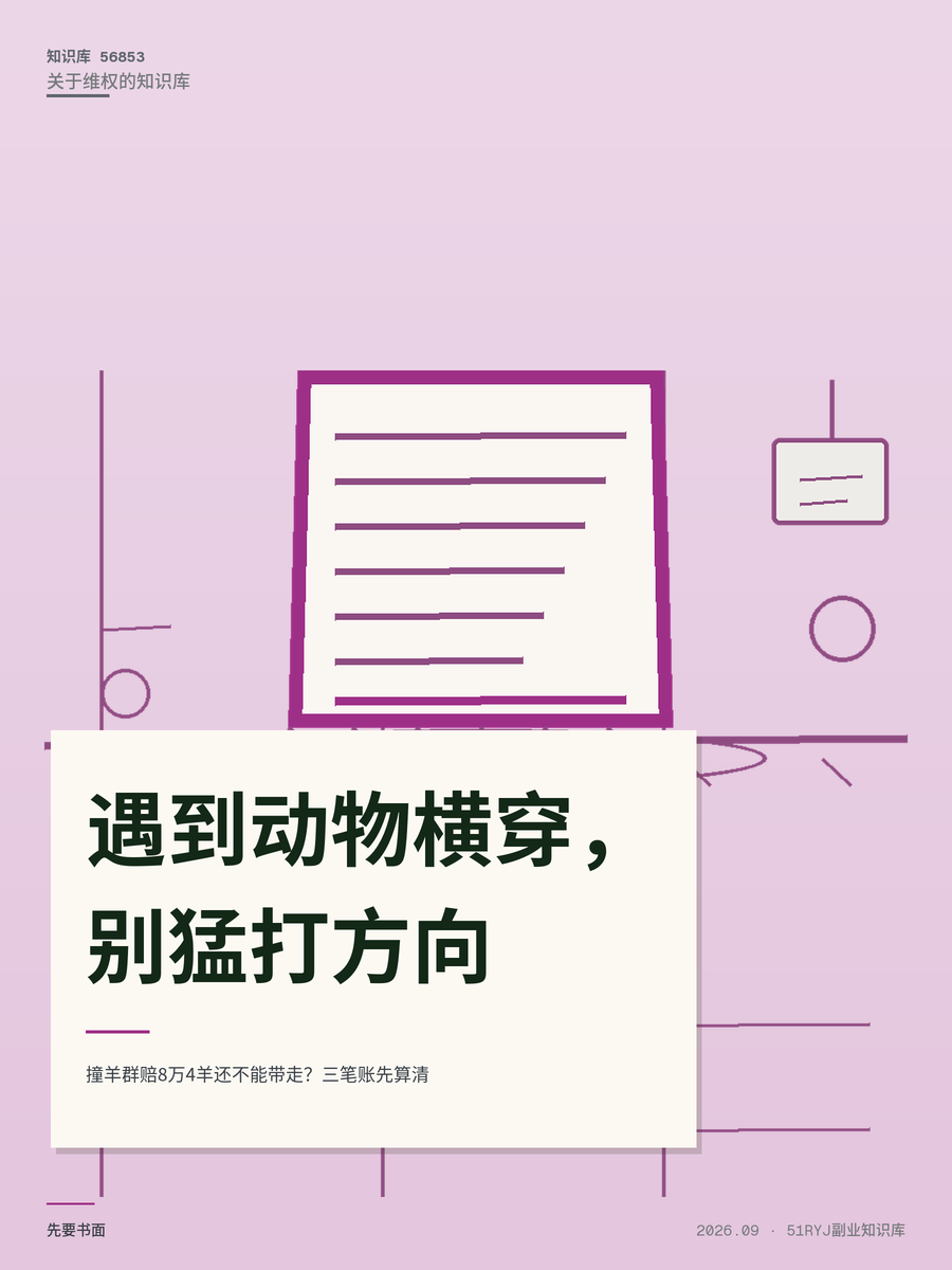 撞羊群赔8万4羊还不能带走？三笔账先算清