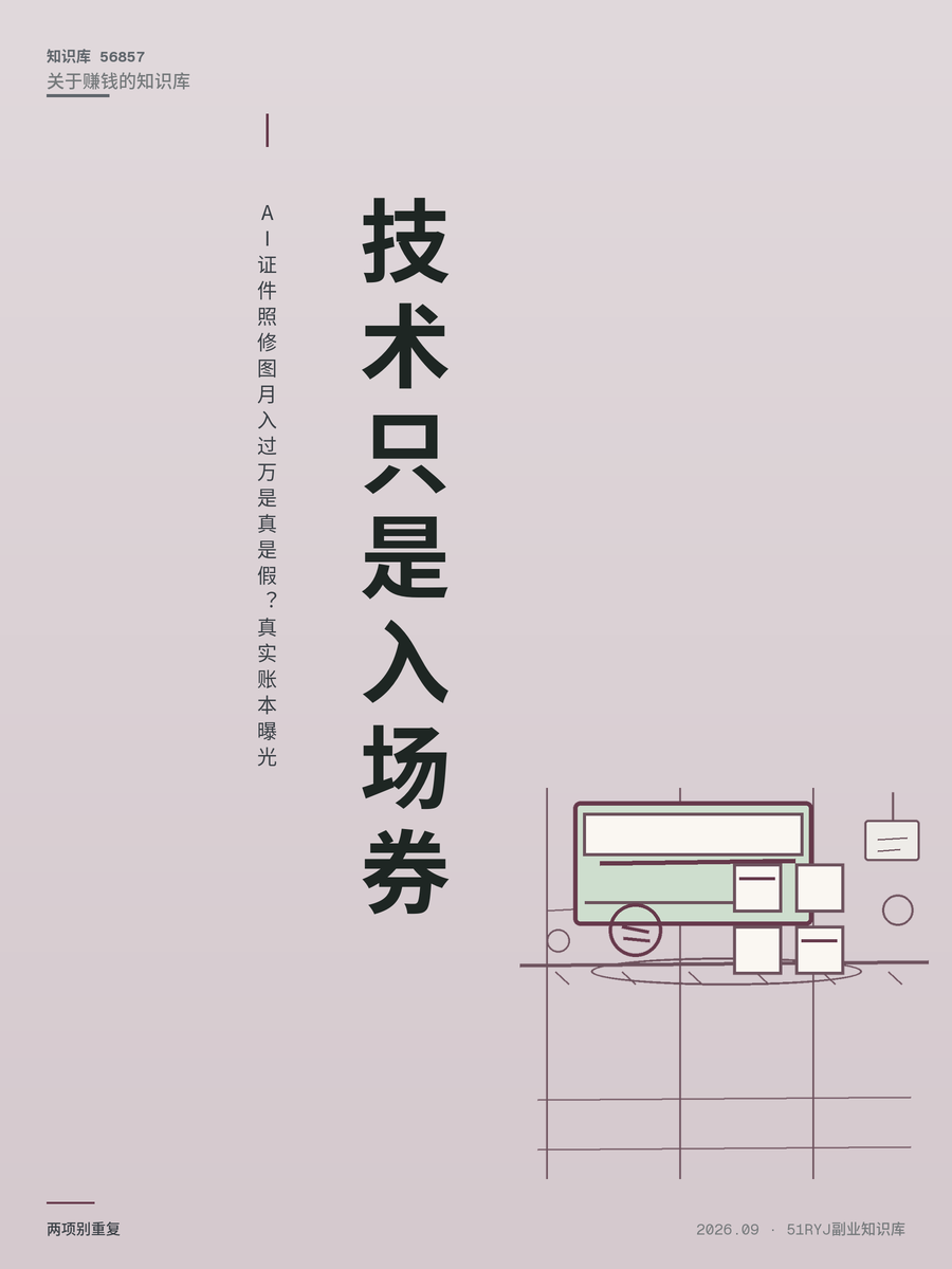 AI证件照修图月入过万是真是假？真实账本曝光