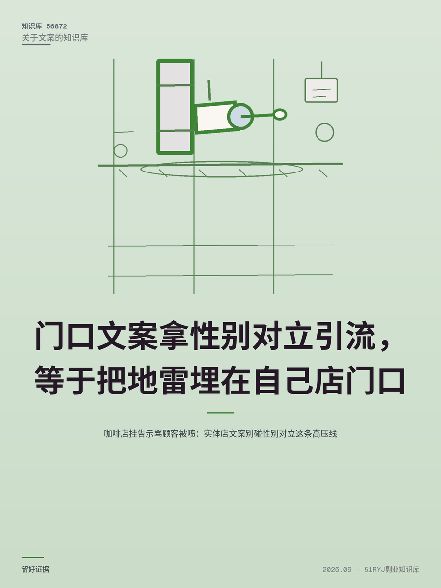 咖啡店挂告示骂顾客被喷：实体店文案别碰性别对立这条高压线