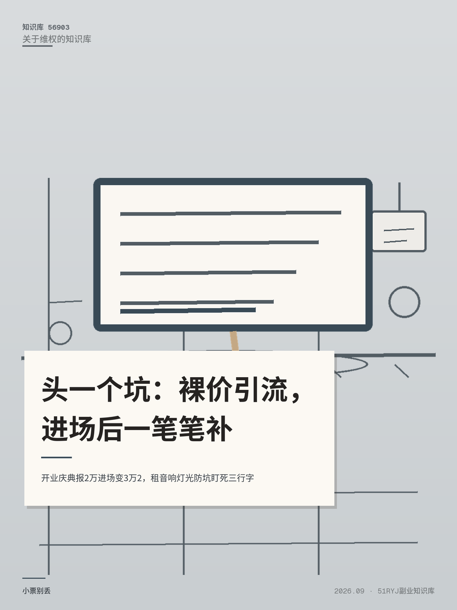 开业庆典报2万进场变3万2，租音响灯光防坑盯死三行字