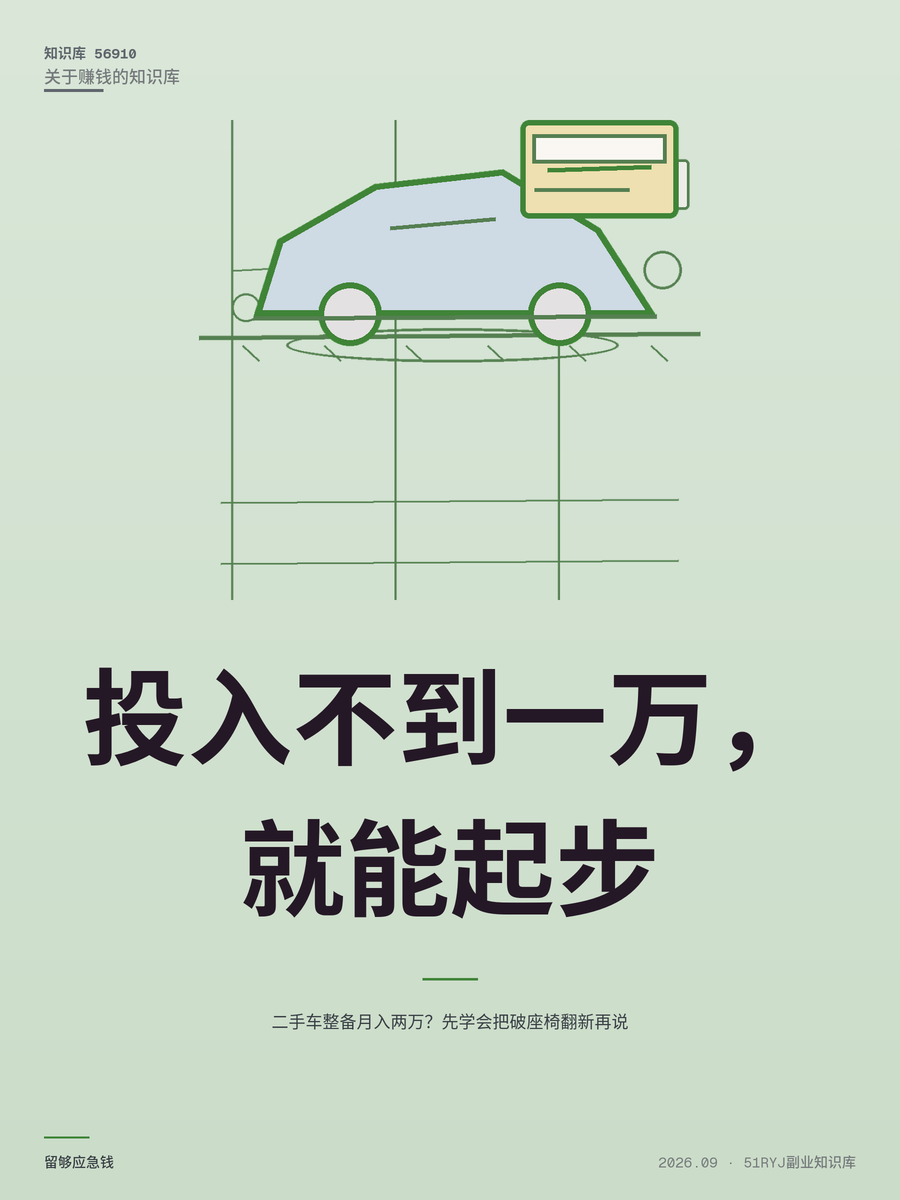 二手车整备月入两万？先学会把破座椅翻新再说