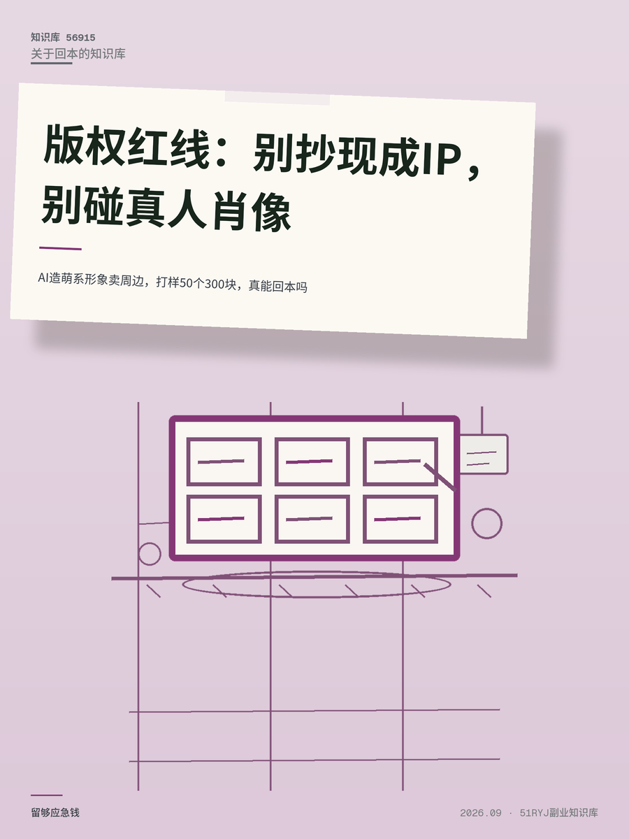 AI造萌系形象卖周边，打样50个300块，真能回本吗