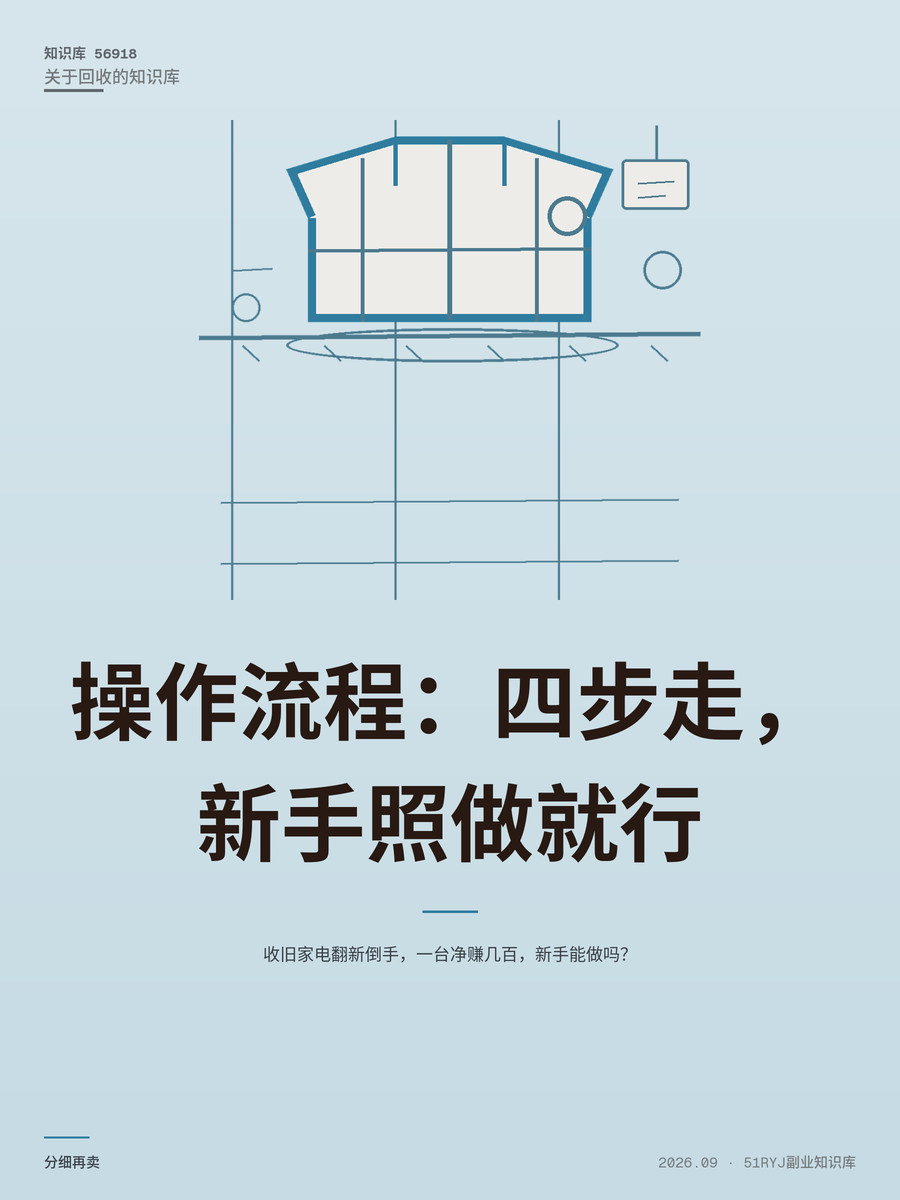 收旧家电翻新倒手，一台净赚几百，新手能做吗？