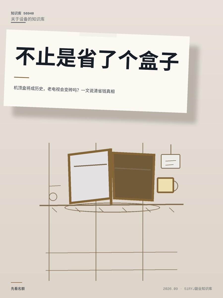 机顶盒将成历史，老电视会变砖吗？一文说清省钱真相