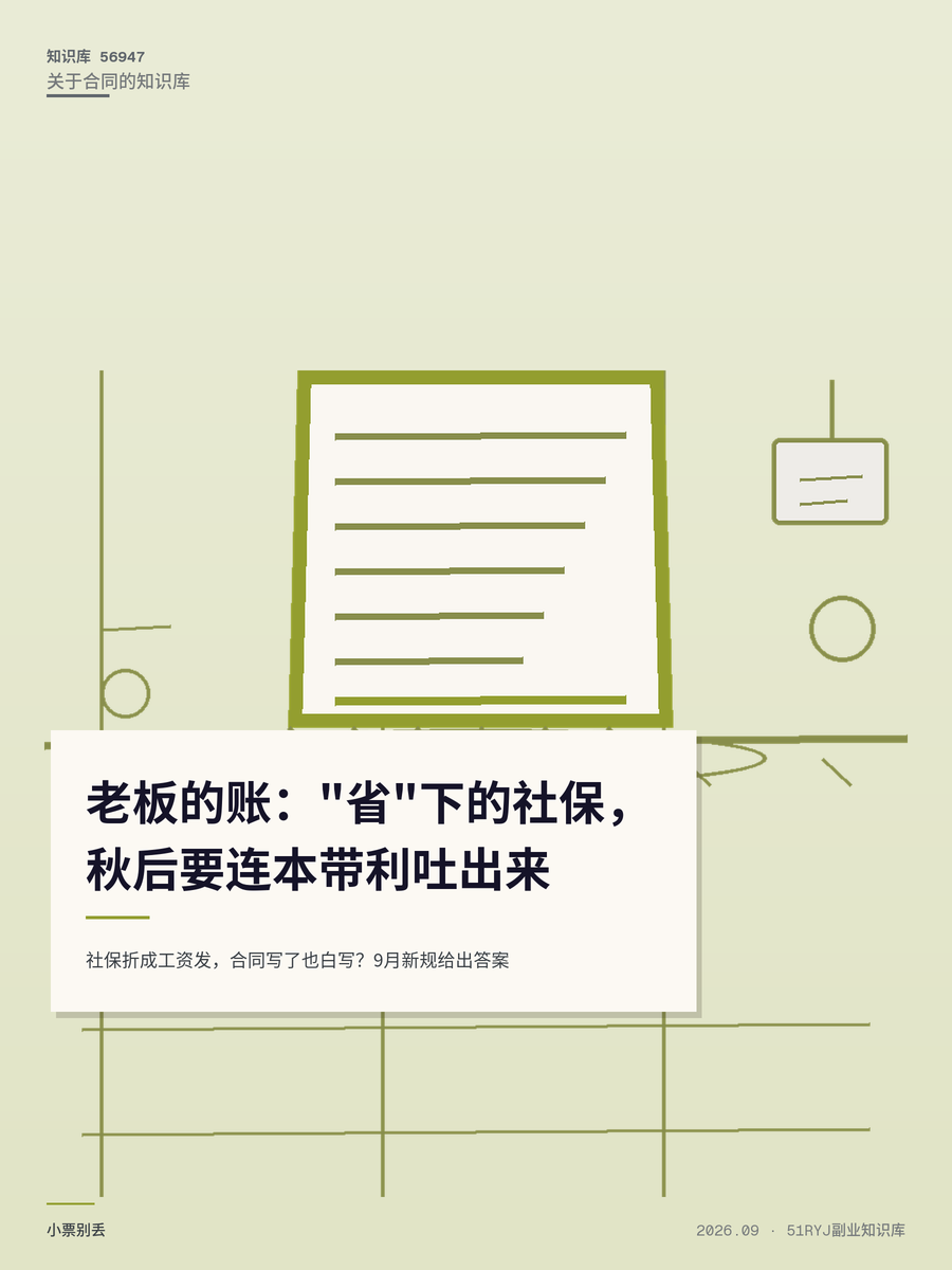 社保折成工资发，合同写了也白写？9月新规给出答案