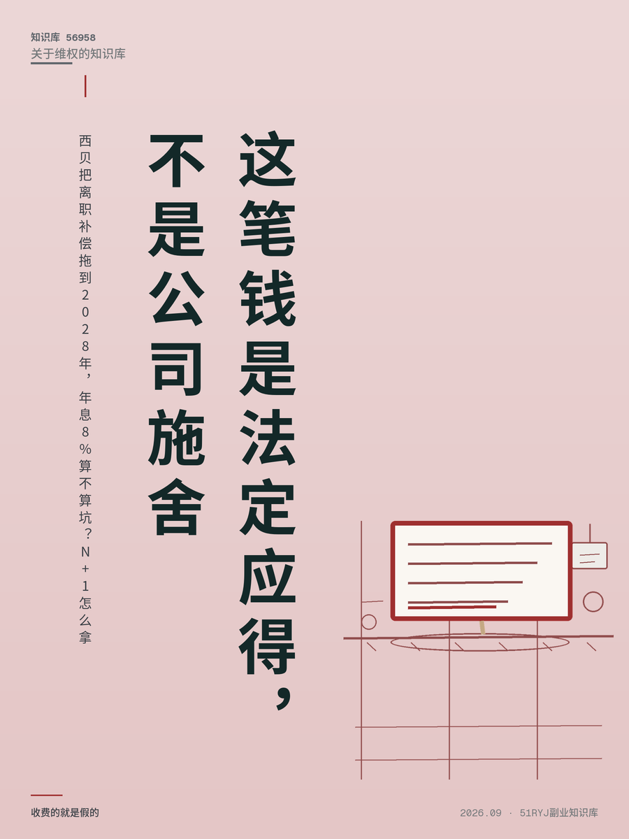 西贝把离职补偿拖到2028年，年息8%算不算坑？N+1怎么拿