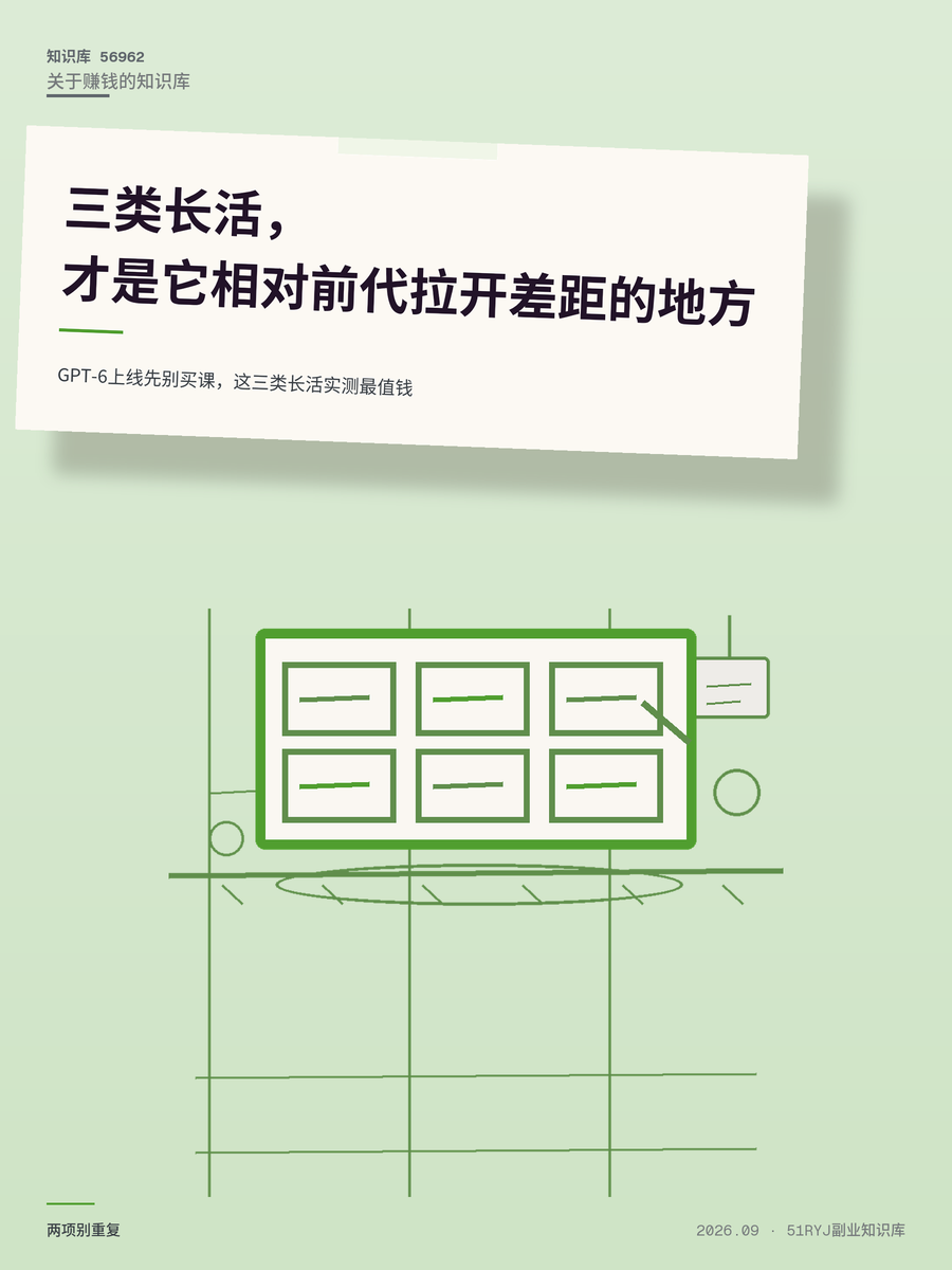GPT-6上线先别买课，这三类长活实测最值钱