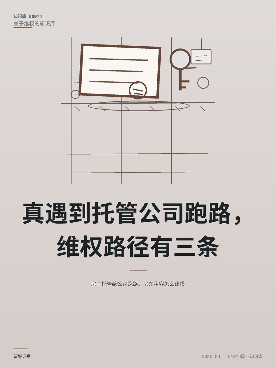 房子托管给公司跑路，房东租客怎么止损