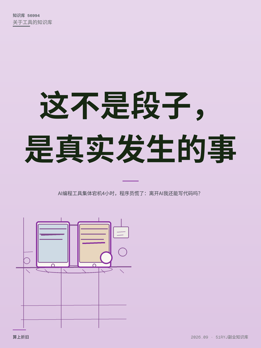 AI编程工具集体宕机4小时，程序员慌了：离开AI我还能写代码吗？