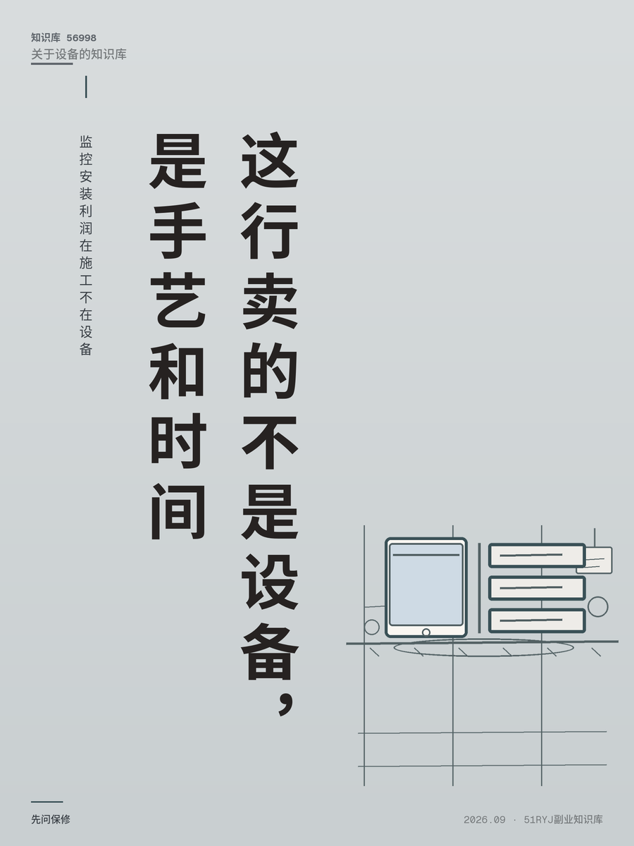 监控安装利润在施工不在设备